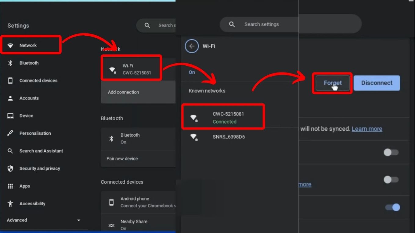 Chromebook Network Not Available But Connected to WiFi